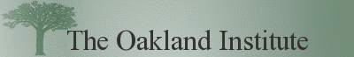 "The Oakland Institute" click-through banner